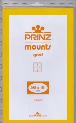 Prinz Stamp Mount 151 265 x 151 mm Strips & Panes Black