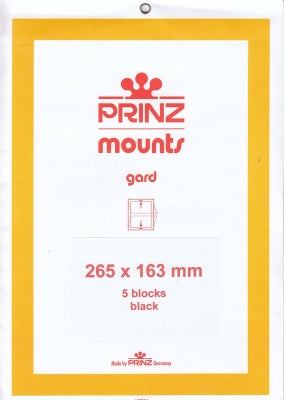 Prinz Stamp Mount 163 265 x 163 mm Strips & Panes Black