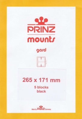 Prinz Stamp Mount 171 265 x 171 mm Strips & Panes Black