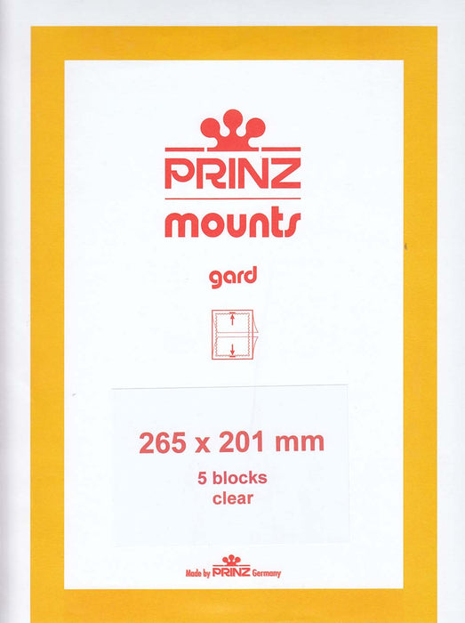 Prinz Stamp Mount 201 265 x 201 mm Strips & Panes Clear