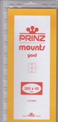 Prinz Stamp Mount 45 265 x 45 mm Strips & Panes Black