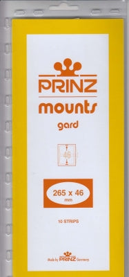 Prinz Stamp  Mount 46 265 x 46 mm Strips & Panes Black