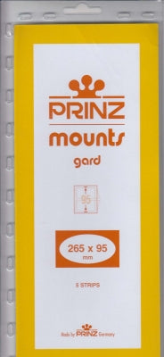 Prinz Stamp Mount 95 265 x 95 mm Strips & Panes Black