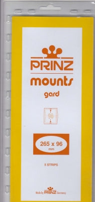 Prinz Stamp Mount 96 265 x 96 mm Strips & Panes Black