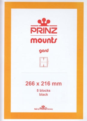 Prinz Stamp Mount 266 x 216 mm Strips & Panes Black