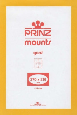 Prinz Stamp Mount 270 x 216 Blocks & Sheetlets Black