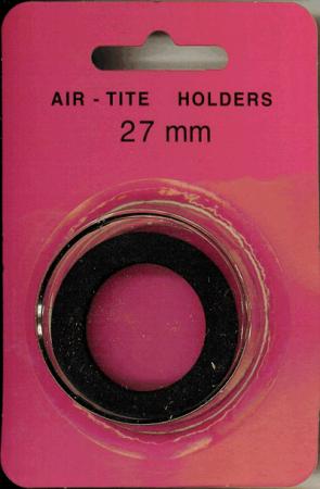 27mm Air-Tite Coin Capsule Black Ring