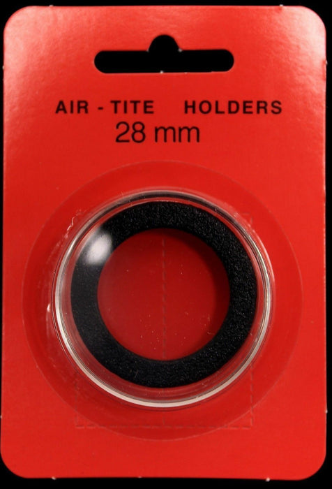 28mm Air-Tite Coin Capsule Black Ring