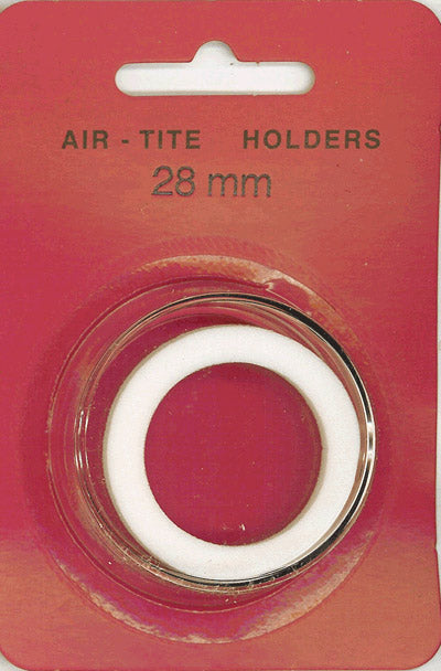 28mm Air-Tite Coin Capsule White Ring