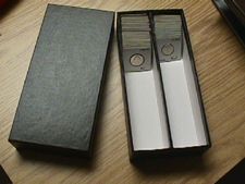 SAFE-T 10" 2x2 Black Cardboard Double Row Storage Box