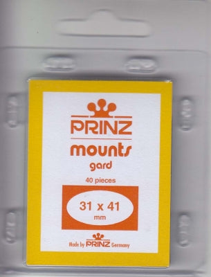 Prinz Stamp Mount 31 x 41 Pre-Cut Single Clear
