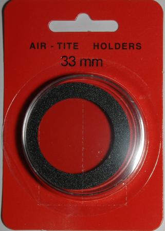33mm Air-Tite Coin Capsule Black Ring