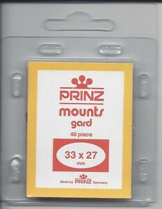 Prinz Stamp Mount 33 x 27 Pre-Cut Single Clear