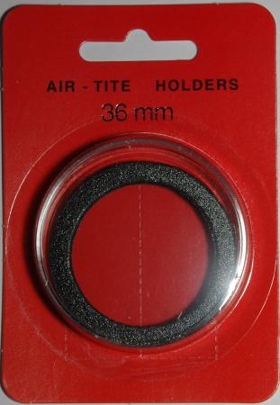36mm Air-Tite Coin Capsule Black Ring