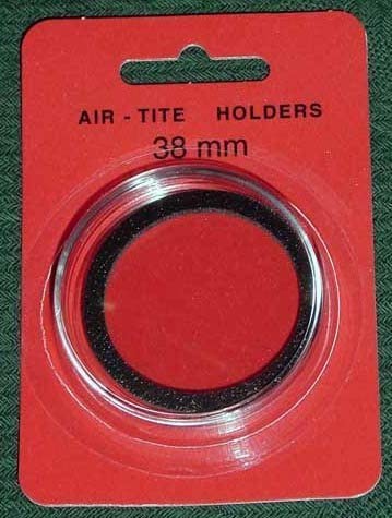 38mm Air-Tite Coin Capsule Black Ring
