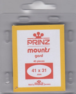 Prinz Stamp Mount 41 x 31 Pre-Cut Single Clear