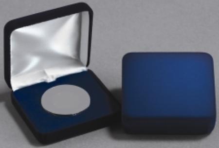 Air-Tite T Deluxe Blue Velvet Coin Capsule Box