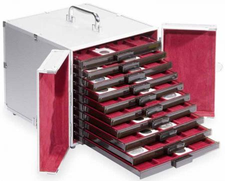 Lighthouse Aluminum Case for with 10 MB Coin Boxes for 2x2 or Quadrum Holders