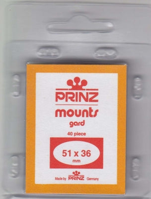 Prinz Stamp Mount 51 x 36 Pre-Cut Single Clear