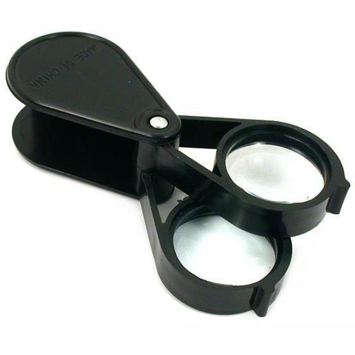 7.5x & 7.5x (15x)/ 1-3/16" Dual Glass Lens Folding Magnifier,Blister Pack