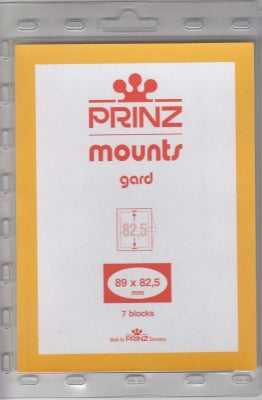 Prinz Stamp Mount 89 x 82.5 Blocks & Sheetlets Black
