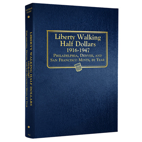 9125 - Liberty Walking Half Dollars, 1916-1947 Whitman Album