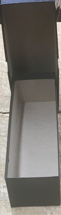 8" 2.5 x 2.5 Black Cardboard Single Row Storage Box