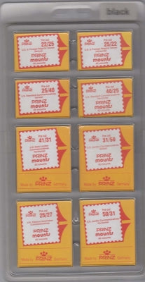 Prinz Stamp Mount PCK1 Pre-Cut Single Assortment Pack Clear