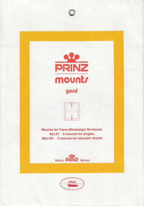 Prinz Stamp  Mount Trans Mississippi Blocks & Sheetlets Clear