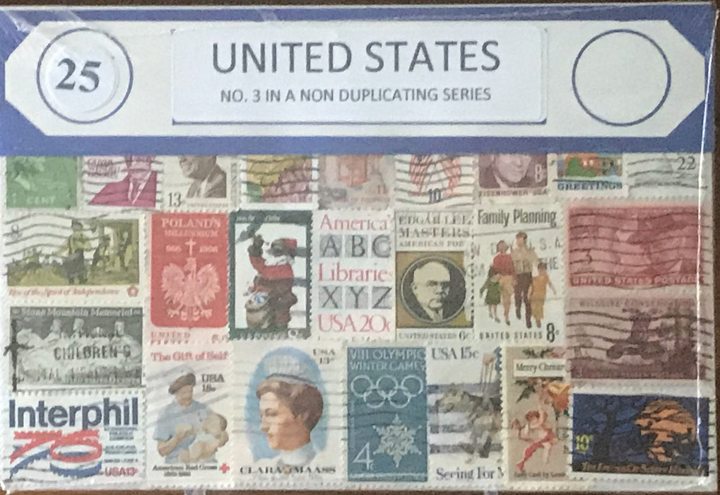 US Stamp packets #1 - #15