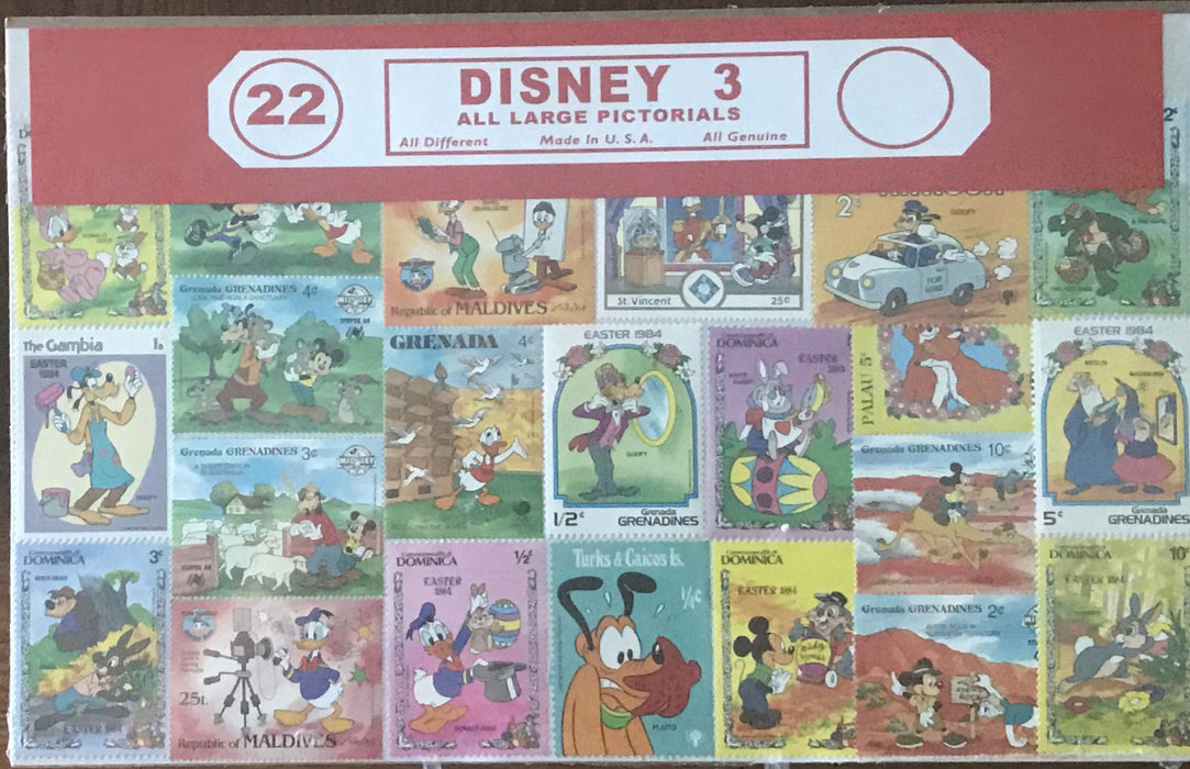 Disney 3 Stamp Packet