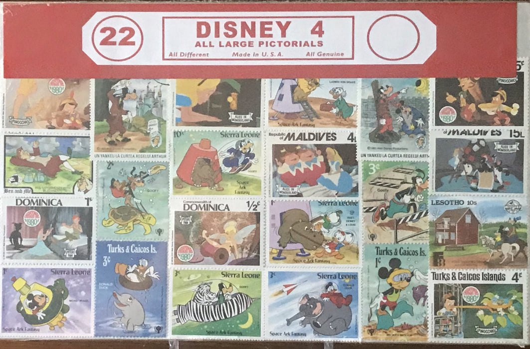 Disney 4 Stamp Packet