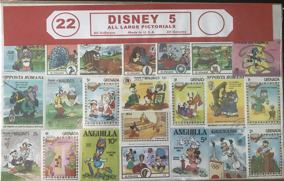 Disney 5 Stamp Packet