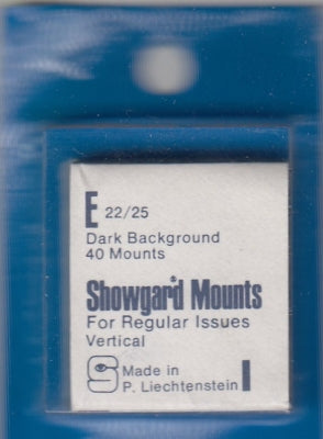 Showgard Stamp Mount E 22/25 Black