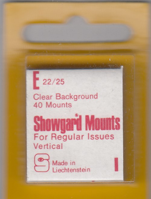 Showgard Stamp Mount E 22/25 Clear