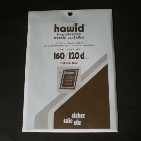 Hawid Stamp Mount 160 x 120d Black