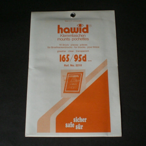 Hawid Stamp Mounts 165 x 95d-C Clear