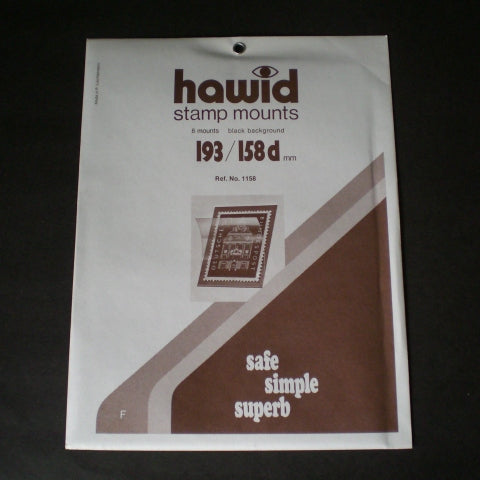 Hawid Stamp Mount H193 x 158d Black