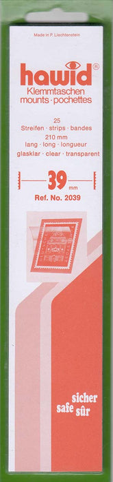 Hawid Stamp Mount H39C 210x39 Clear
