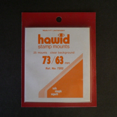 Hawid Stamp Mount H73 x 63C Clear
