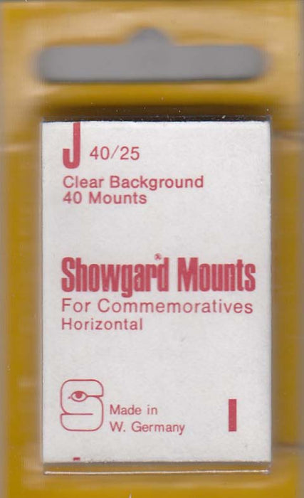 Showgard Stamp Mount J 40/25 Clear