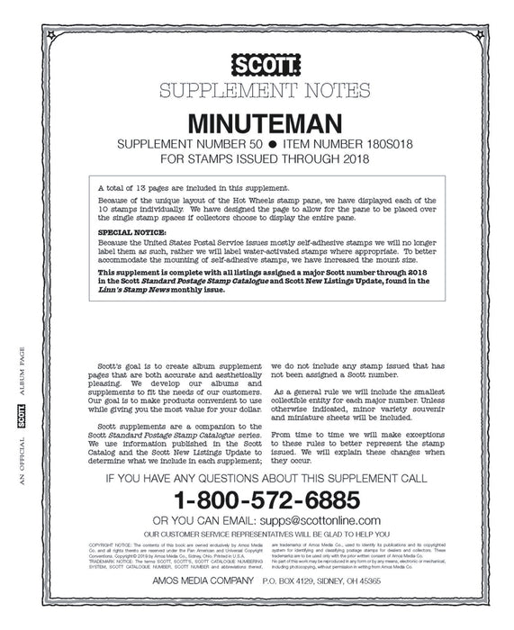 Minuteman 2018 Scott Supplements