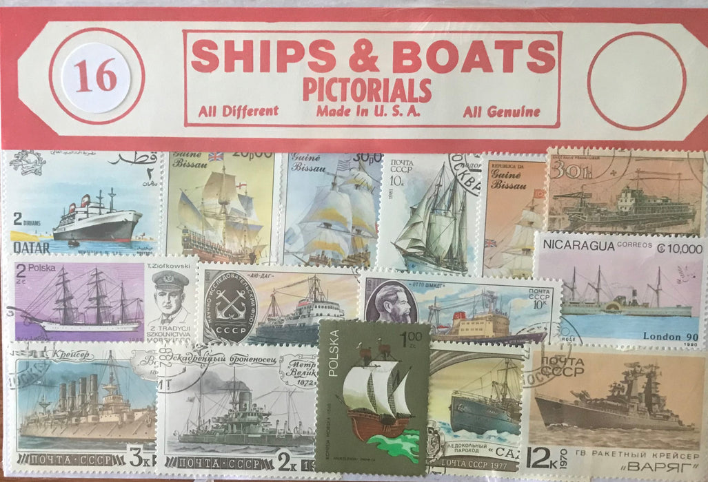 Ships & Boats Stamp Packet