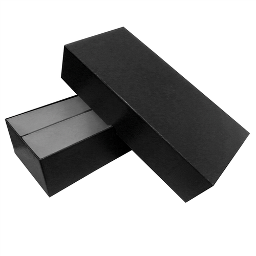 12" Slab 2.5 x 2.5 Black Cardboard Double Row Storage Box