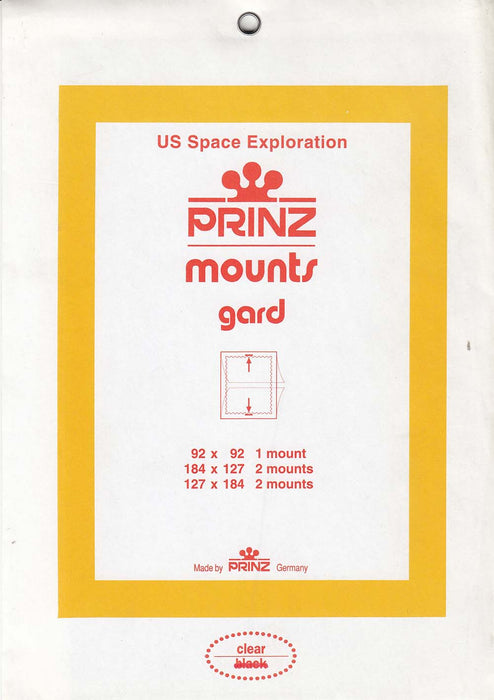 Prinz Stamp Mount Space Exploration Blocks & Sheetlets Clear