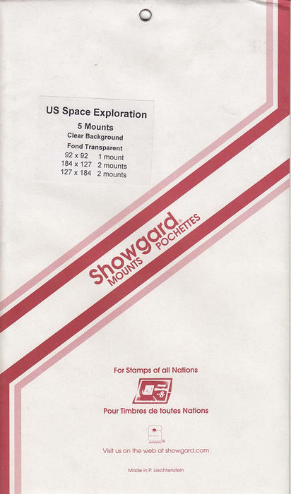 Showgard Stamp Mount Space Assortment Clear
